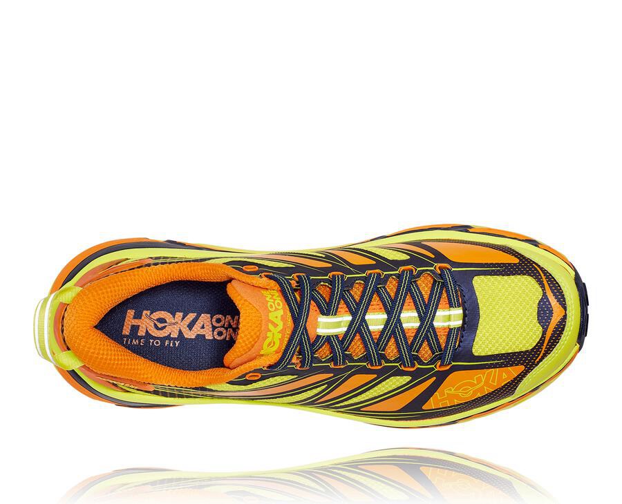 Hoka One One Mens Trail Shoes - Mafate Speed 2 - Light Gold/Rose - LNOG05487